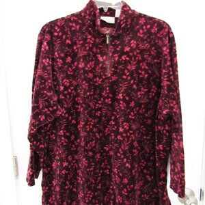 Elisabeth by Liz Claiborne Long Sleeve Top Velour Plus Size 2X, 3X, XXL